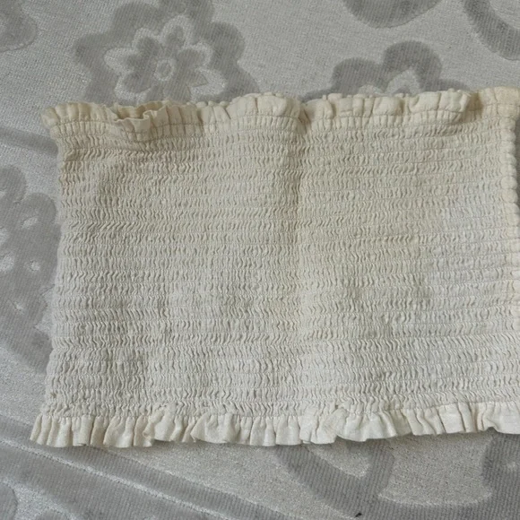 Whimsy + Row Textured Cream Tube Top (hemp/organic fabric) size -XS - Picture 5 of 10